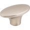 Jeffrey Alexander 1-7/8" Overall Length Satin Nickel Oval Hudson Cabinet Knob 650-SN - alternate 1